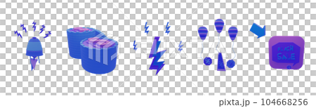 3D icon rendered sale collection isolated on the transparent background 3D icon rendered sale collection isolated on the transparent background 104668256