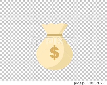 お金の入った袋のイラスト お金の入った袋のイラスト 104669178