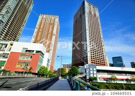 芝浦アイランドの超高層ビル群の風景 芝浦アイランドの超高層ビル群の風景 104669501