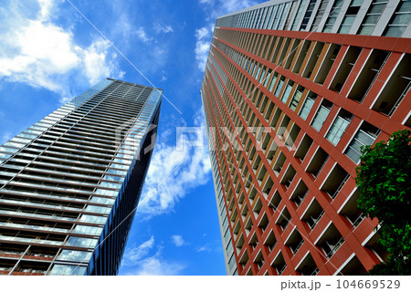 芝浦アイランドの超高層ビル群の風景 芝浦アイランドの超高層ビル群の風景 104669529