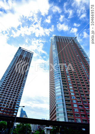 芝浦アイランドの超高層ビル群の風景 芝浦アイランドの超高層ビル群の風景 104669578