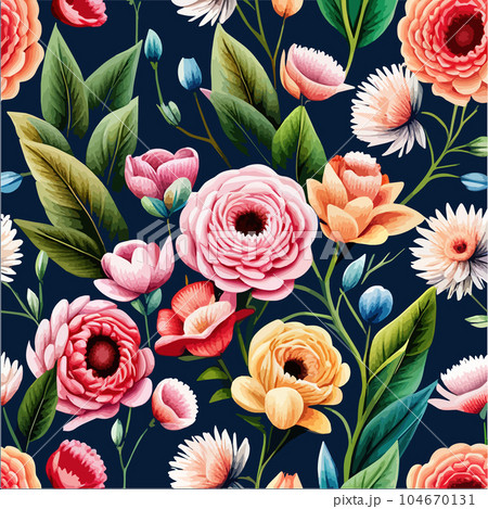 Floral pattern background. Spring design decorative texture. Wallpaper. Cute Floral pattern background. Spring design decorative texture. Wallpaper. Cute 104670131