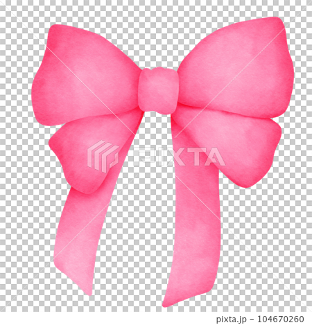 pink bow watercolor pink bow watercolor 104670260