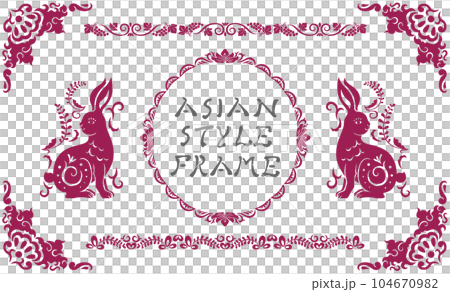 Asian style frame 21 (red purple) Asian style frame 21 (red purple) 104670982