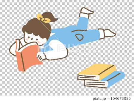 一個瘋狂讀書的女孩_color 一個瘋狂讀書的女孩_color 104673080