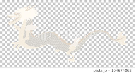Vector illustration of flying white dragon and silver dragon Vector illustration of flying white dragon and silver dragon 104674062