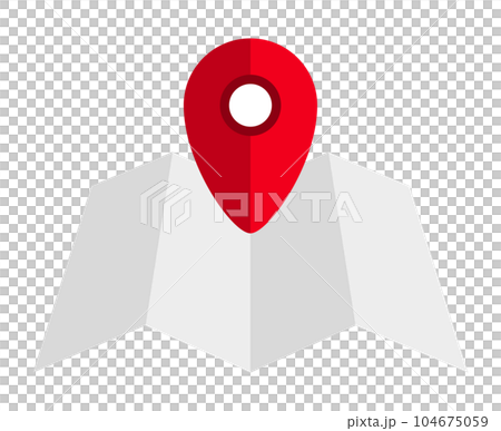 地図とマップピン 104675059