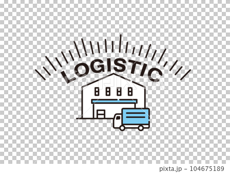 Logistics warehouse truck icon set 104675189