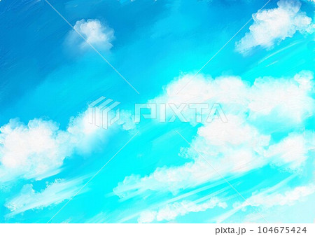 油絵風の空のイラスト 油絵風の空のイラスト 104675424