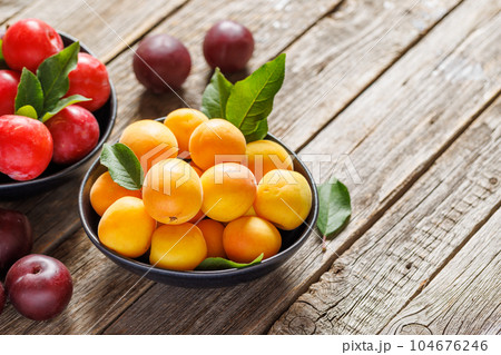 Colorful plums 104676246