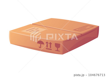 Cardboard Box as Paper Packaging Container Vector Illustration 104676713