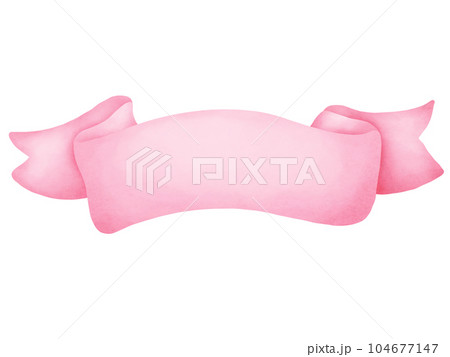 watercolor ribbon label 104677147
