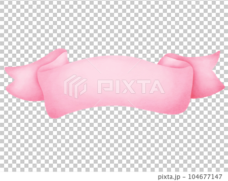 watercolor ribbon label 104677147
