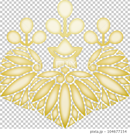 家紋 変り葵桐【金色】 家紋 変り葵桐【金色】 104677154