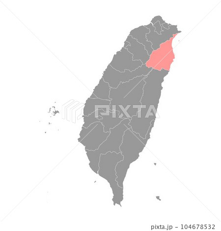 Yilan county map, county of the Republic of China, Taiwan. Vector illustration. Yilan county map, county of the Republic of China, Taiwan. Vector illustration. 104678532
