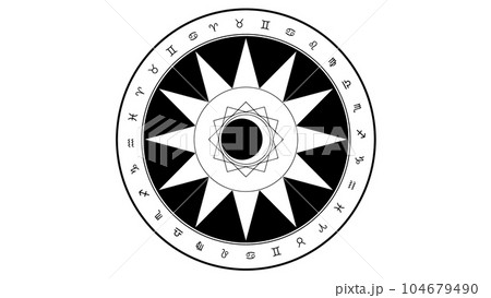 シンプルな魔法陣 104679490