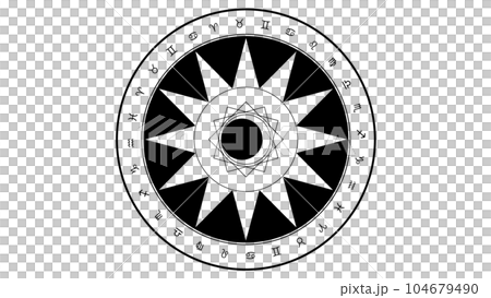 シンプルな魔法陣 104679490