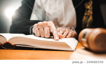 Lawyer Reads A Book before the sentence Lawyer Reads A Book before the sentence 104680350