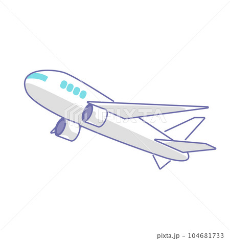 ベクターイラスト：飛行機　旅客機 104681733