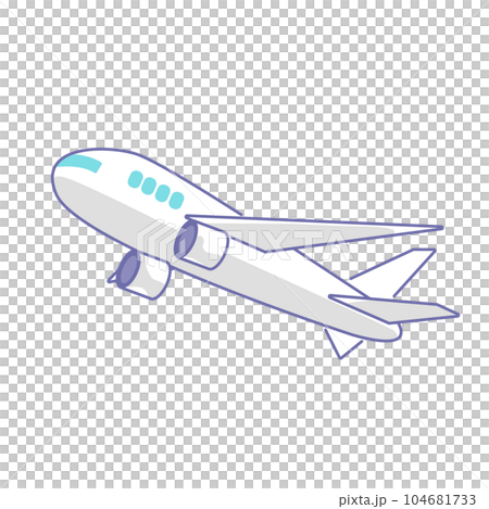 ベクターイラスト：飛行機　旅客機 104681733