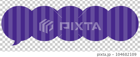 Speech bubble illustration 10 [stripe pattern (purple)] 104682109