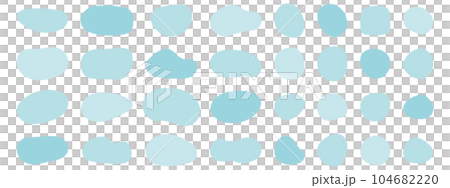 Loose frame set abstract shape cute fluid blue light blue vector Loose frame set abstract shape cute fluid blue light blue vector 104682220