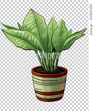 Plant house watercolor  104682905