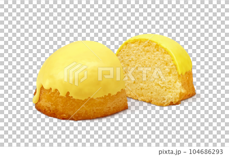 レモンケーキのイラスト リアル レモンケーキのイラスト リアル 104686293