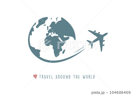 travel around the world with airplane fly adventure 104686409