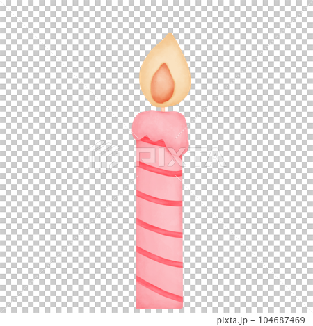 Watercolor candle Watercolor candle 104687469