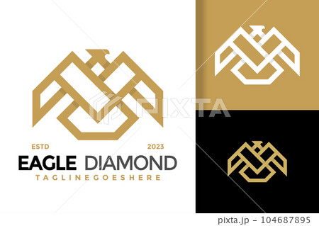 Eagle diamond jewelry logo design vector symbol icon illustration Eagle diamond jewelry logo design vector symbol icon illustration 104687895