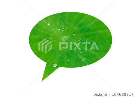 雫の付いたハスの吹き出しのイラスト 104688217