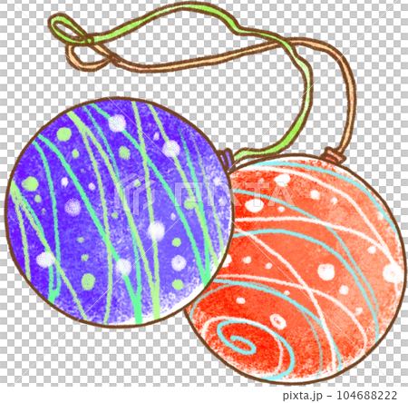 水氣球_溜溜球勺_藍紅水氣球 104688222