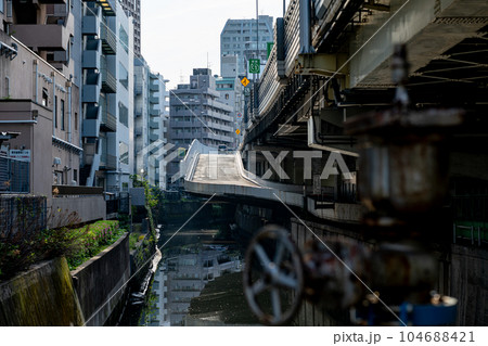 東京都　港区　三田　麻布　赤羽橋　夏　午前　昼　観光　旅行　サラリーマン　高層ビル　芝公園　ビジネス 104688421
