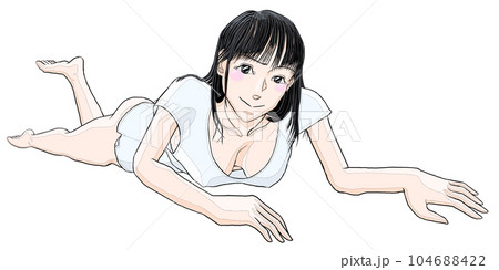 床にはだかで寝そべる女の子67 床にはだかで寝そべる女の子67 104688422