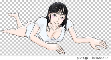 床にはだかで寝そべる女の子67 床にはだかで寝そべる女の子67 104688422