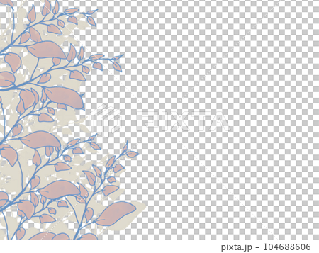 Feminine branch frame with pretty pale color Feminine branch frame with pretty pale color 104688606