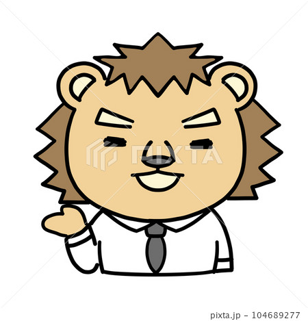 案内をする動物のキャラクター 上半身 案内をする動物のキャラクター 上半身 104689277
