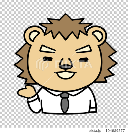 案内をする動物のキャラクター 上半身 案内をする動物のキャラクター 上半身 104689277