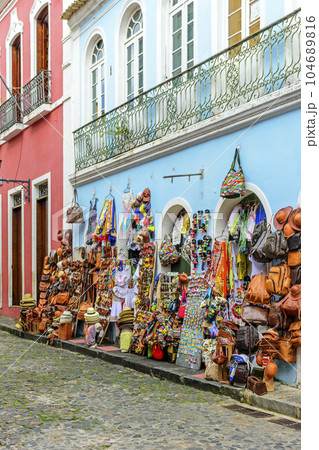 Street commerce of typical products, souvenirs and gifts Street commerce of typical products, souvenirs and gifts 104689816