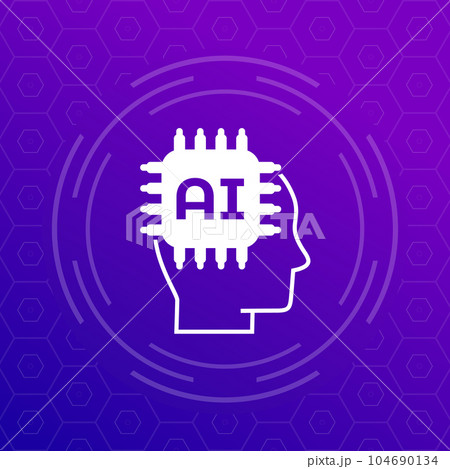 AI technology, Artificial Intelligence vector icon 104690134
