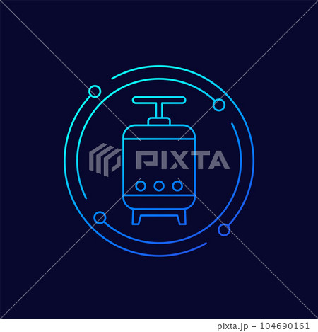 fermentation icon with a tank, linear design fermentation icon with a tank, linear design 104690161