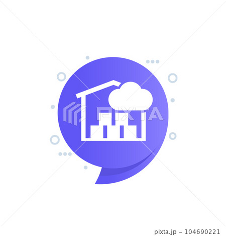 Cloud platform for warehouse icon for web Cloud platform for warehouse icon for web 104690221