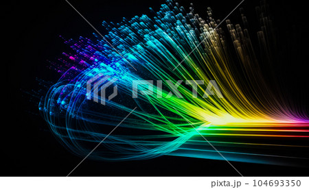 Bunch of lines that are in the dark. Generative AI 104693350