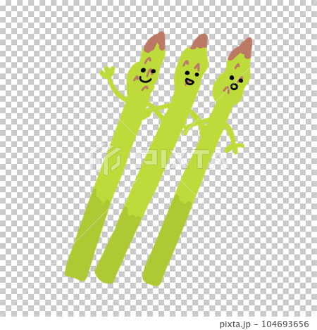 蘆筍人物手繪彩色插畫素材 蘆筍人物手繪彩色插畫素材 104693656