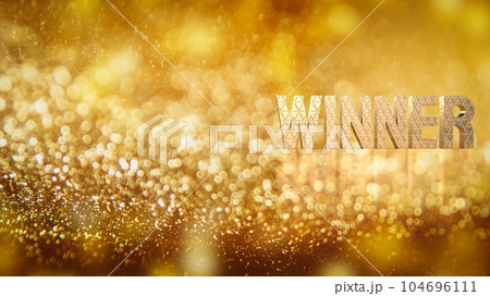 The gold winner text for background concept 3d rendering The gold winner text for background concept 3d rendering 104696111