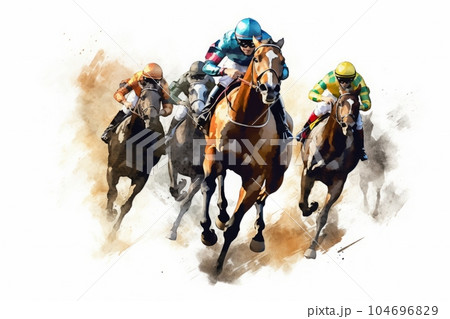 競馬,Generative AI AI画像 104696829