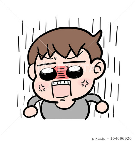 怒っている男の子 104696920