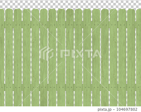 Green wooden fence background A 104697802