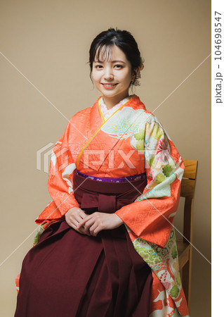 袴　振袖　卒業式 104698547